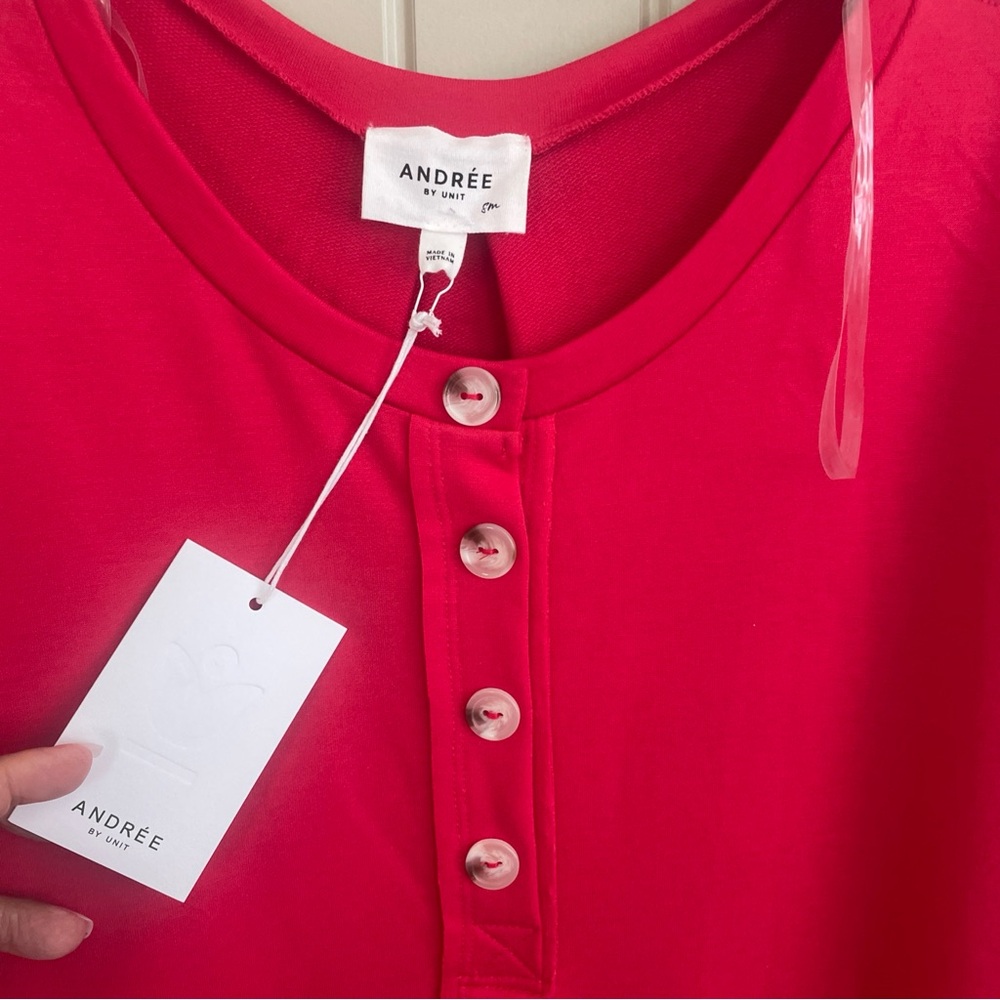 ANDREE BY UNIT Red Blouse - Picture 3 of 7